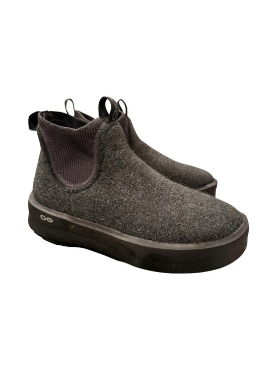 OOFOS Shoes - OOFOS OOmega Londoner Recovery Boots Women’s 7 Charcoal Gray Wool Blend